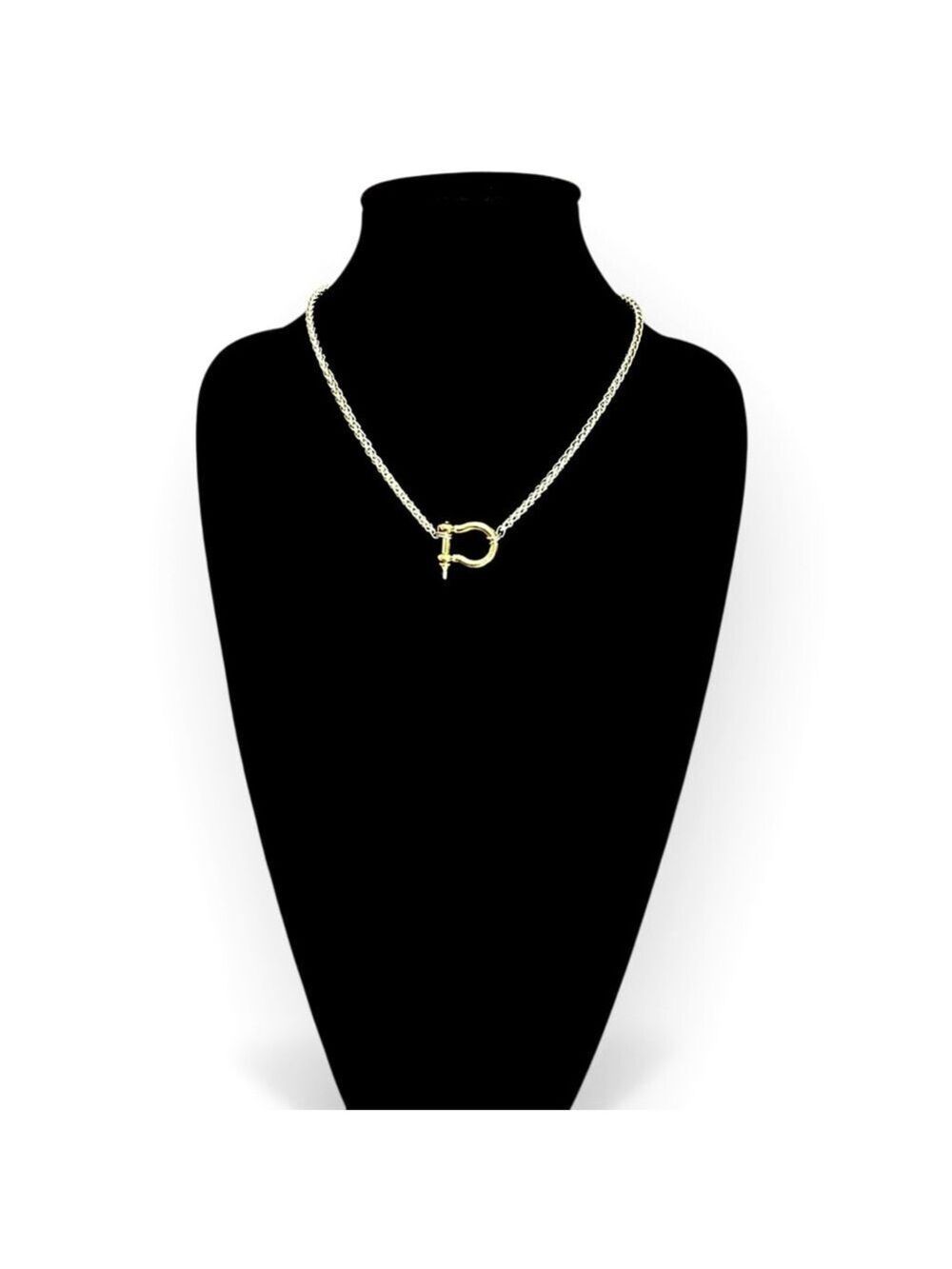 Nordstrom Statement Gold Silver Chain Necklace NWOT